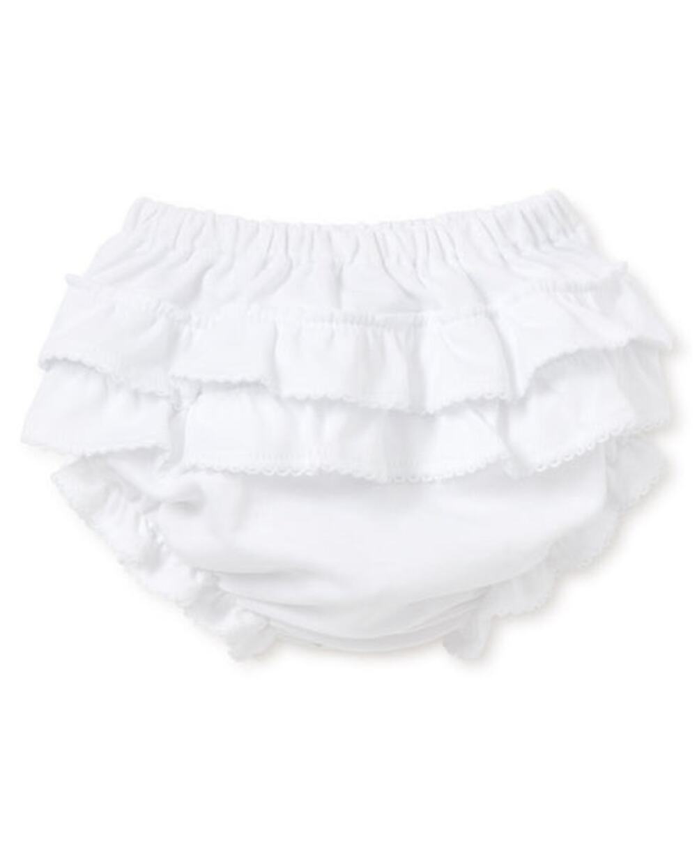 Kissy Kissy White Ruffle Diaper Cover - 0-3 Months